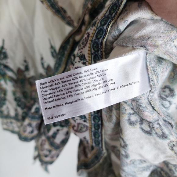 Venus Linen Blend Tie-Waist Romper Size 2 - Picture 6 of 11